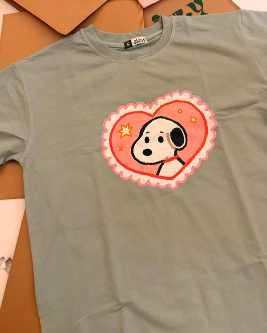 snoopy pup oversized tee
