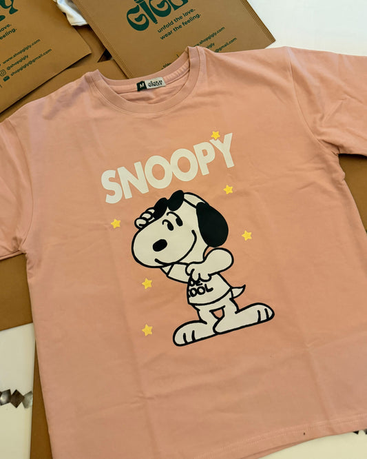 snoopy star oversized tee