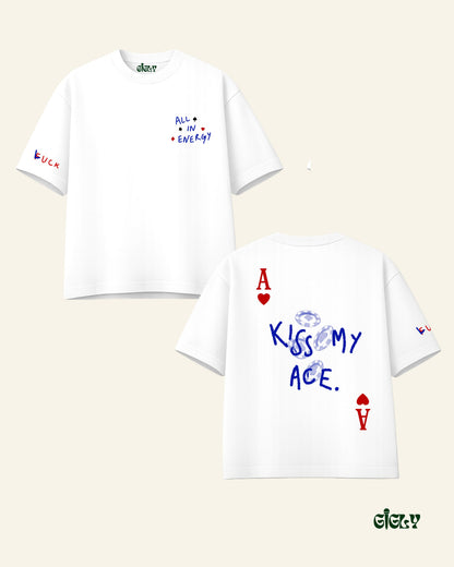 kiss my ace oversized tee